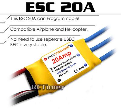 RCTimer ESC 20A Brushless Motor Speed Controller
