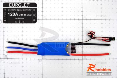 Eurgle Advance 120A Programmable Brushless Motor ESC with U-BEC for Boat