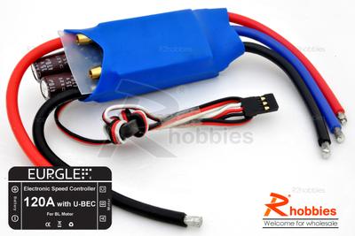 Eurgle Advance 120A Programmable Brushless Motor ESC with U-BEC for Boat