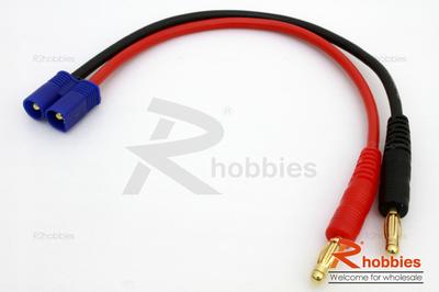152mm 14 AWG Charge Cable w/ EC3  4mm Banana Plug