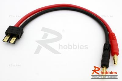 180mm 12 AWG Charge Cable w/ Male TRX  4mm Banana Plug