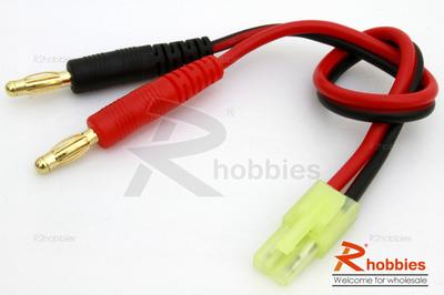 170mm Charge Cable w/ Male Mini Tamiya Connector  4mm Banana Plug