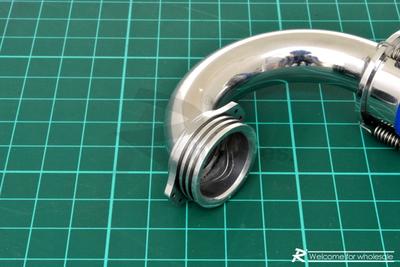 1/8 205mm Scale Aluminum Polished Exhaust Medium / High Speed Pipe with Spring