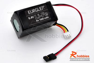Eurgle 6.4v 1600mAh Rx Li-Fe Battery