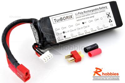 Turborix 11.1v 3S1P 25C 2200mAh Lipo Battery