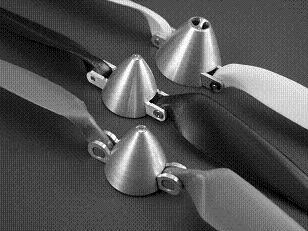 MPI Folding Spinner 40mm APC Type 5/32" (4mm), 5mm Shaft
