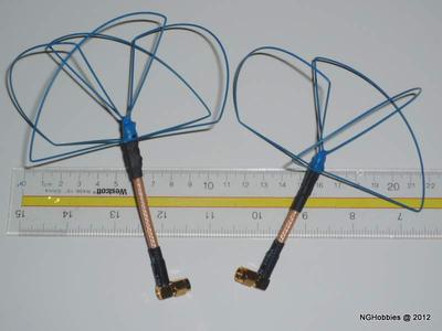 BlueBeam Whip 1.3Ghz Right Angle Antenna Pair