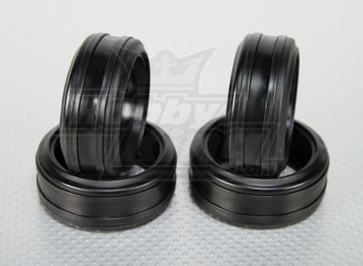 1:10 Scale Soft Rubber Drift Tires w/Removable Hard Plastic Rings RC Car 26mm (4pcs/set)