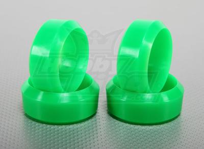 1:10 Scale Hard Plastic Drift Tire Set Neon Green RC Car 26mm (4pcs/set)