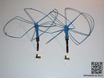 Mad Mushroom and Airscrew 910Mhz Right Angle Antenna Pair