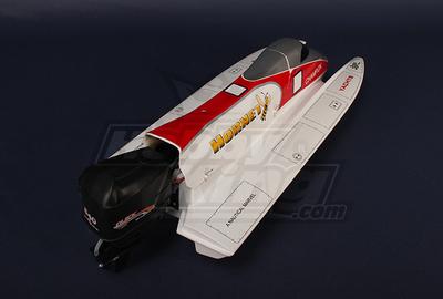 Hornet Formula-1 Tunnel Hull with 540 Outboard Motor R/C Racing Boat (750mm)