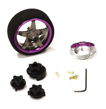 Integy Evolution VIII Steering Wheel Set TRA Purple/Gunmetal INTC23823PURPLEGUN