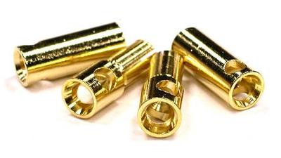 Integy 5.5mm Gold Bullet Banana Connector Power Plug Set (4) INTC23504