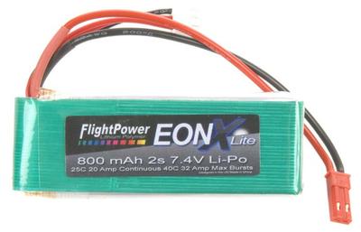 FlightPower EONX Lite LiPo 2S 7.4V 800mAh 25C Blade Upgrade FPWXLITE08002SBLAD