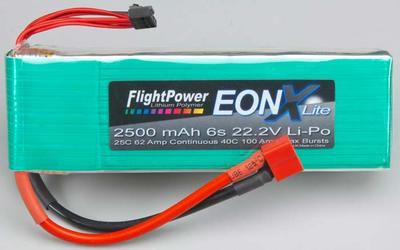 FlightPower EONX Lite LiPo 6S 22.2V 2500mAh 25C FPWEONXLITE-25006S