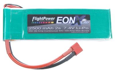 FlightPower EONX Lite LiPo 2S 7.4V 2500mAh 25C FPWEONXLITE-25002S