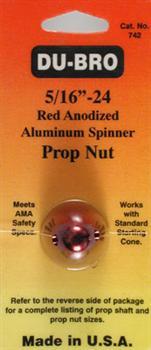 Dubro Aluminum Prop Nut 5/16-24 Red DUB742
