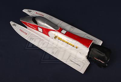 Hornet Formula-1 Tunnel Hull with 540 Outboard Motor R/C Racing Boat (750mm)