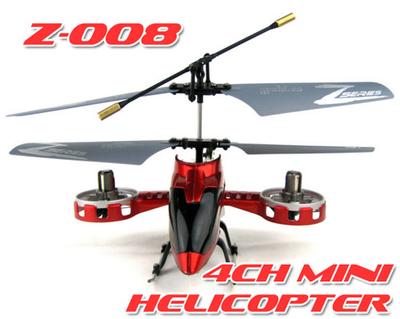 Z008 Mini 4ch RC Helicopter RTF with Gyro and USB