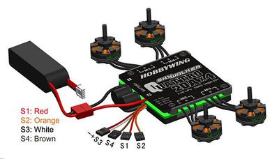 HOBBYWING Skywalker Quattro  20A x 4 4-in-1 Speed Control for Quadcopters