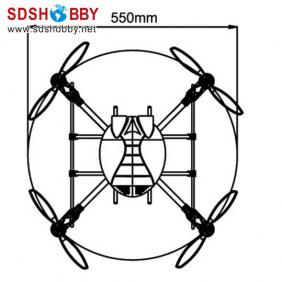 ST550 Bumblebee Four-axis Flyer/Quadcopter ARF with Frame +Motor +ESC +Controller +Plastic Prop