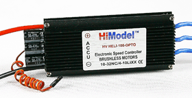 HiModel FLY Seires 4 - 10S 100A Electric Speed Controller for Helicopter Type HV Heli-100-OPTO