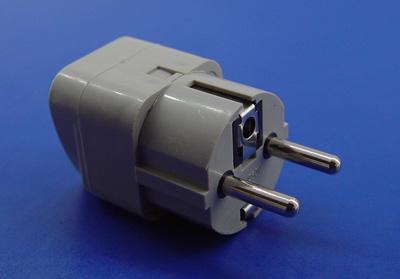 AC Wall Plug Adaptor - 2-round Pins w/empty ground Germany/France Standard