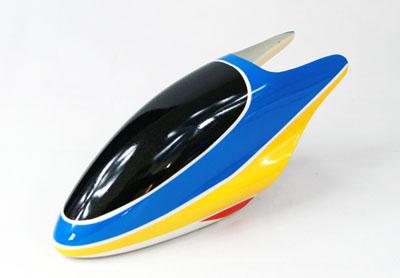 Painted Fiberglass Canopy for 450 Series Electric Helicopter (Blue&Yellow)