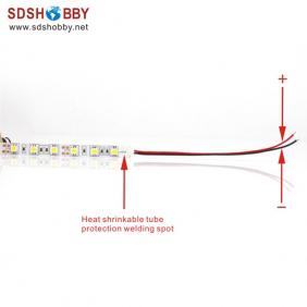 White 1 Meter Super Bright Non-water-tight LED Night Strip Light/ LED Strap Light/ LED Light Bar 12V with 3M Adhesive Patch