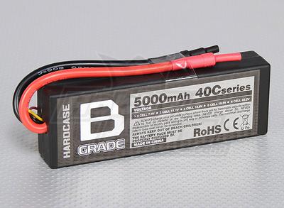 B-Grade 5000mAh 2S 40C Hard-case Lipoly Battery
