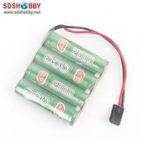 GENSACE Ni-MH AA 2000mAh 4.8V 4S Ni-MH power battery for RC model receiver battery and other electrical toys