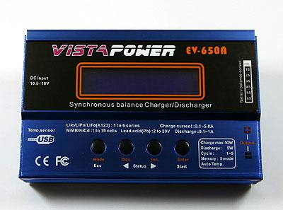 VISTA POWER 1-6S 50W Li-poly Balance Charger/Discharger EV-650A