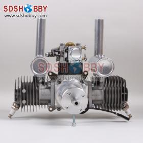 XYZ Two Cylinder 53CC Gasoline Engine/ Petrol Engine with Walbro Carburetor, CM6 Spark Plug