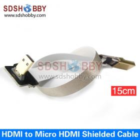 15CM Super Soft Shielded HDMI to Micro HDMI Conversion Cable (Suit for GH4 etc.)