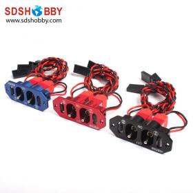 6Starhobby Heavy Duty Metal Dual Power Switch (without Fuel Dot) for RC Airplane, RC Hobby- Red/ Black/ Blue