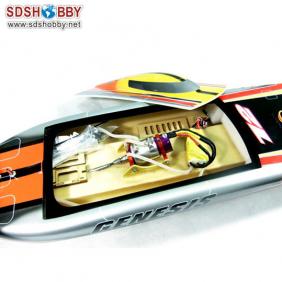 Genesis 1122 Catamaran Racing Boat/ Electric Brushless RC Boat Fiberglass with 3674 Brushless motor KV2075 with water cooling, 125A ESC with BEC