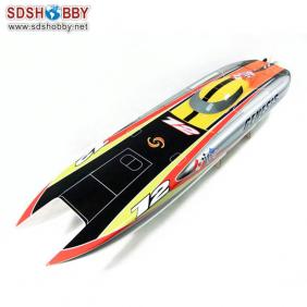 Genesis 1122 Catamaran Racing Boat/ Electric Brushless RC Boat Fiberglass with 3674 Brushless motor KV2075 with water cooling, 125A ESC with BEC