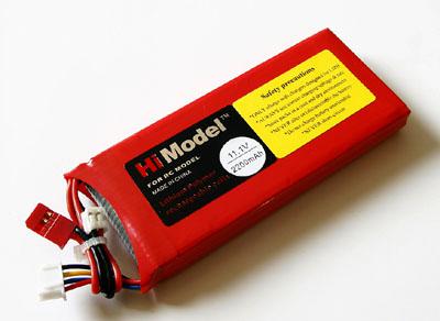 HiModel 2200mAh 11.1V Lithium Polymer (TX) Battery for Transmitters - Flat