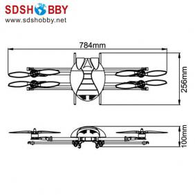ST550 Bumblebee Four-axis Flyer/Quadcopter Kit with Frame (Carbon Fiber Tripod) +Plastic Prop