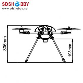 ST550 Bumblebee Four-axis Flyer/Quadcopter Kit with Frame (Carbon Fiber Tripod) +Plastic Prop