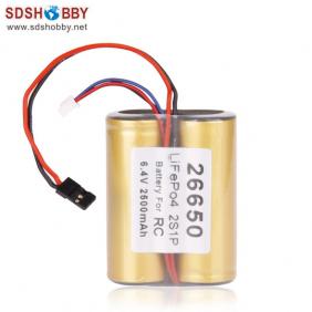 LiFe Battery Pack Po4 26650S/ 6.4V 2500mah 20C 2S1P