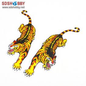Tiger Shape  Double Sides Stickers/Decals on cover 195×70mm Medium Type one bag