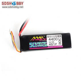 Max Force 30C 4400mAh 4-Cell/4S 14.8V Li-Po Batteries