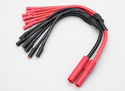 HXT 4mm to 6 X 3.5mm bullet Multistar ESC Power Breakout Cable
