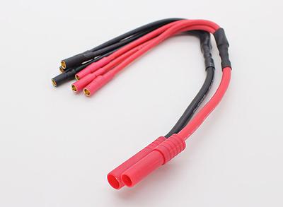 HXT 4mm to 3 X 3.5mm bullet Multistar ESC Power Breakout Cable