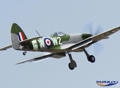 Durafly Supermarine Spitfire Mk 24 with Retracts/Flaps/Nav Lights (PNF)