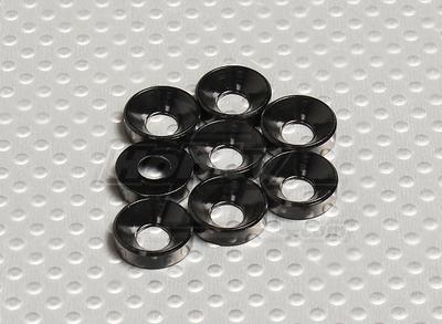Black Anodised Aluminum M5 Countersunk Washer (8pcs)