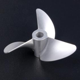 3 Blades CNC Boat R-Propeller Partially Submerged Dia-A=M4, Dia-B=38mm Pitch Ratio: 1.6