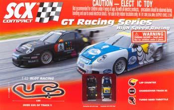SCX Slot Cars 1/43 Compact GT Racing Series Set 25' SCX31880
