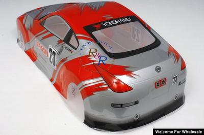 1/10 Nissan Fairlady Advan Analog Painted RC Car Body (Red)